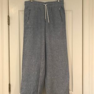 ATHLETA CABO LINEN WIDE LEG PANTS